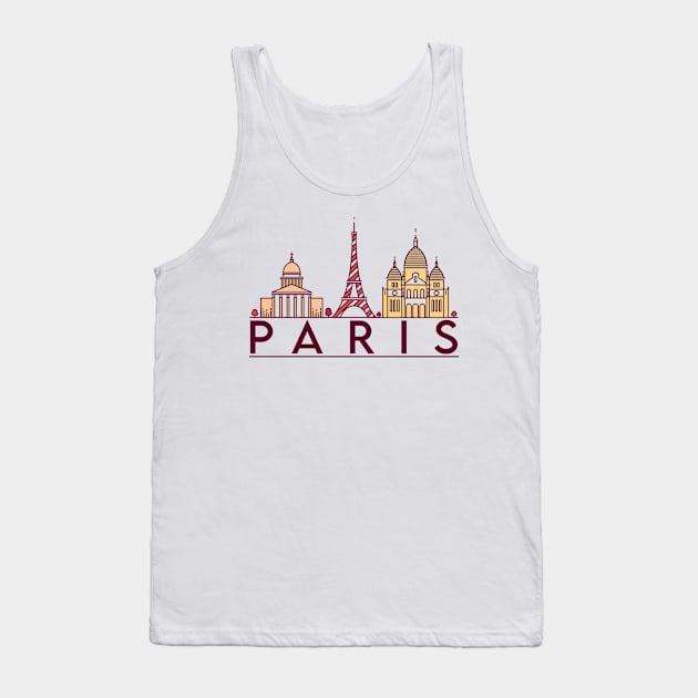 Paris cityscape Tank Top by SerenityByAlex